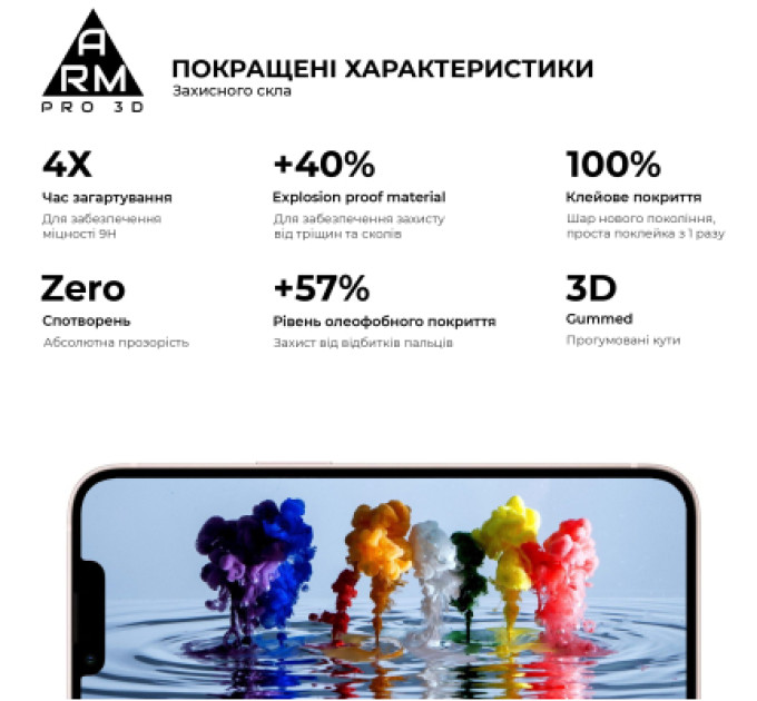 Armorstandart Скло захисне Armorstandart Pro 3D Apple iPhone 13 Pro Max Black (ARM60265)