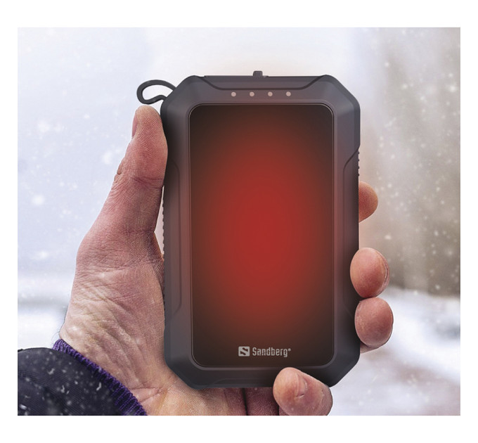 Sandberg Батарея універсальна Sandberg 10000mAh, Hand Warmer, flashlight 1W, USB-C/USB-A 2A/5V (420-65)