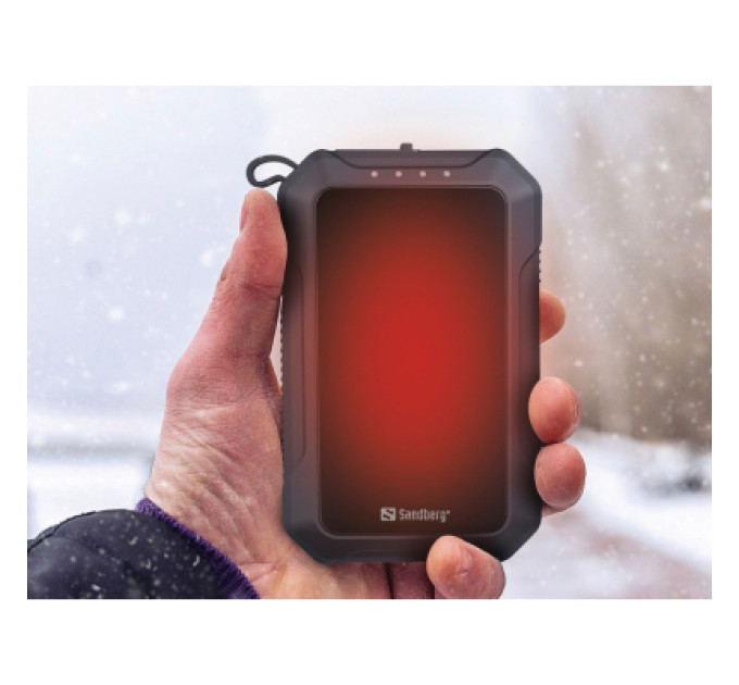 Sandberg Батарея універсальна Sandberg 10000mAh, Hand Warmer, flashlight 1W, USB-C/USB-A 2A/5V (420-65)