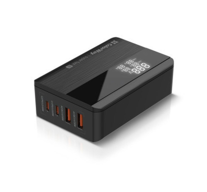 ColorWay Зарядний пристрій ColorWay Power Delivery (2USB-A + 2USB TYPE-C) (65W) black (CW-CHS040PD-BK)