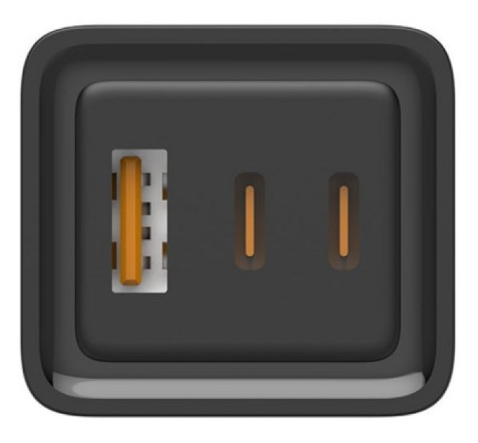 ColorWay Зарядний пристрій ColorWay GaN3 Pro Power Delivery (USB-A + 2 USB TYPE-C) (65W) (CW-CHS039PD-BK)
