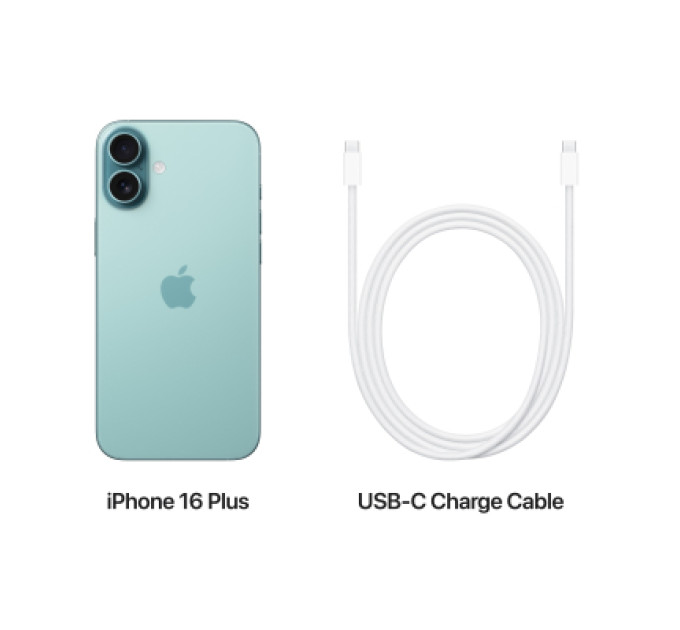 Apple Мобільний телефон Apple iPhone 16 Plus 128GB Teal (MXVY3)