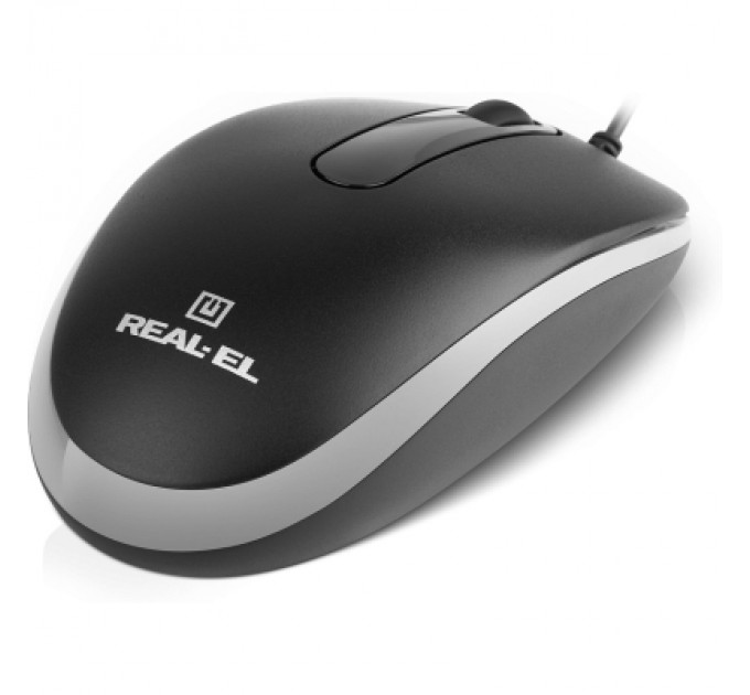 REAL-EL Мишка REAL-EL RM-215 USB Black/Gray (EL123200037)