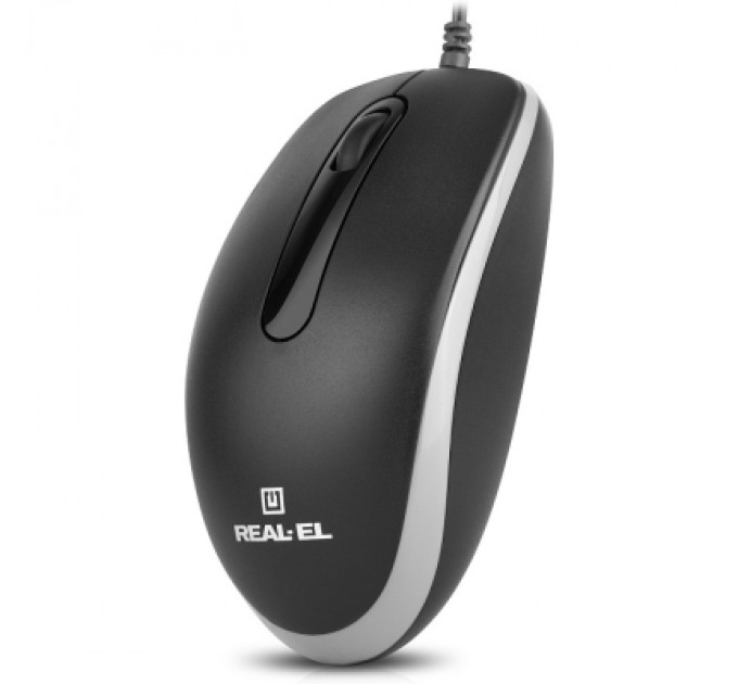 REAL-EL Мишка REAL-EL RM-217 USB Black/Gray (EL123200038)