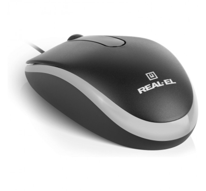 REAL-EL Мишка REAL-EL RM-217 USB Black/Gray (EL123200038)