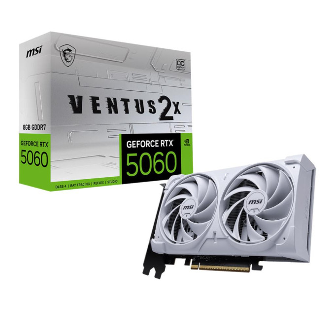 MSI Відеокарта PCIE16 RTX5060 8GB GDDR7 RTX5060 8G VEN 2X OC WHITE MSI
