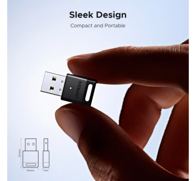 Ugreen Bluetooth-адаптер Ugreen USB Bluetooth 5.4 CM748 Black (45134)