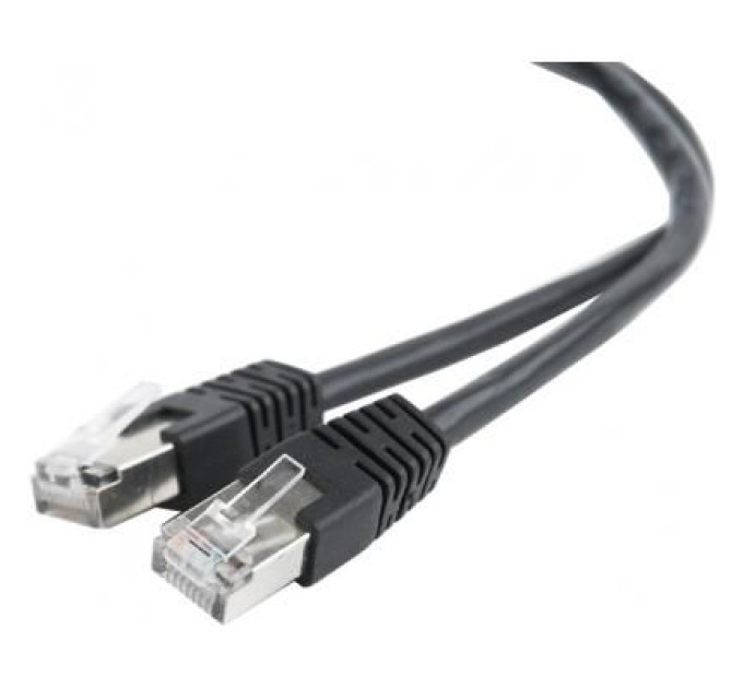 Cablexpert Патч корд Cablexpert PP22-2M/BK, FTP, литий,  50u" штекер із фіксатором, 2 м, чорний