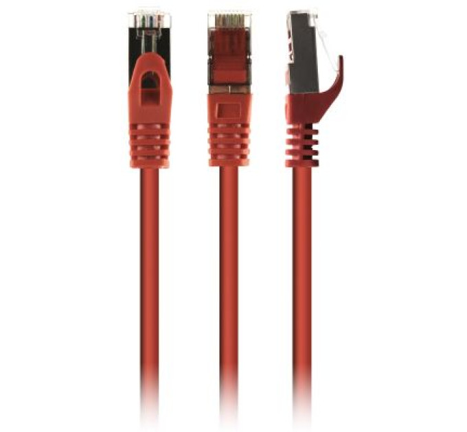 Cablexpert Патч корд Cablexpert PP6A-LSZHCU-R-3M, S/STP, литий, 50u" штекер із фіксатором, 3 м, червоний