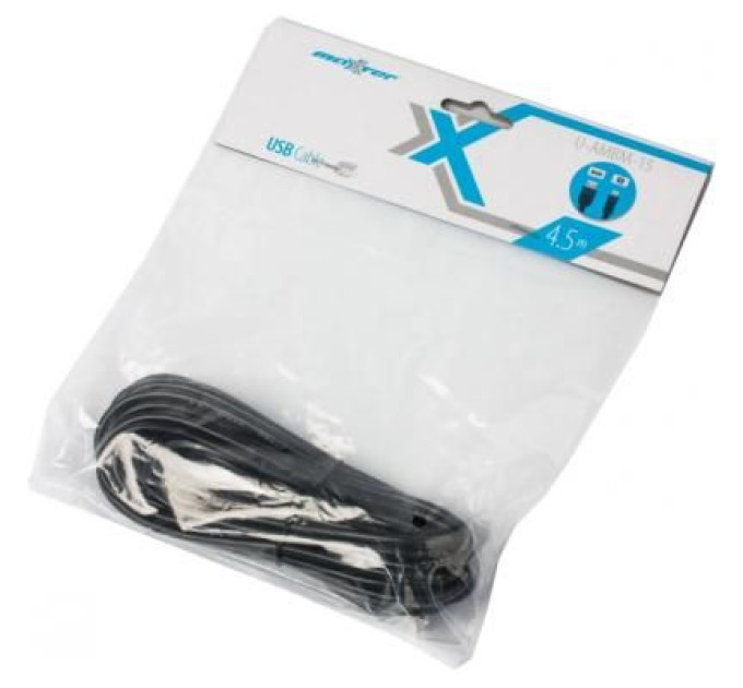 Maxxter Кабель Maxxter U-AMBM-15 4.5м., USB2.0, 4.5м. чорного кольору