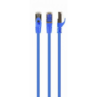 Патч корд Cablexpert PP6A-LSZHCU-B-3M, S/STP, литий, 50u" штекер із фіксатором, 3,0 м, синій