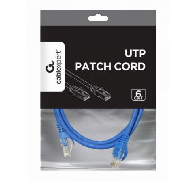 Cablexpert Патч корд Cablexpert PP6U-1.5M/B, UTP, категорія. 6, литий,  50u" штекер із фіксатором, 1.5 м, синій