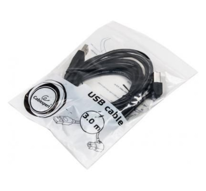 Cablexpert Кабель Cablexpert CCP-USB2-AMBM90-10, преміум якість USB 2.0 A-тато/B-тато, кутовий,3.0 м.