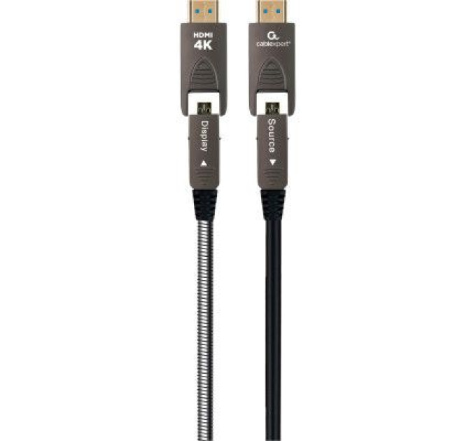 Cablexpert Кабель Cablexpert CCAP-HDMIDD-AOC-10M, HDMI-A/D на A/D V.2.0, вилка/вилка, з позолоченими контактами, 10 м