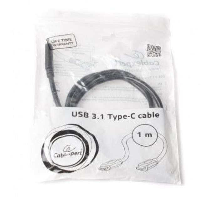 Cablexpert Кабель Cablexpert CCP-USB3.1-CMCM-1M, преміум якість USB 3.1 C-тато/C-тато, 1,0 м.