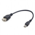 Cablexpert Кабель-адаптер USB OTG Cablexpert A-OTG-AFBM-03 для пристроїв, AF - Micro BM, 0.15 м.