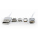Cablexpert Кабель Cablexpert CC-USB2-AMLM31-1M, USB 2.0  AM-папа/Lightning/Micro/Type-C USB, 1.0 м.