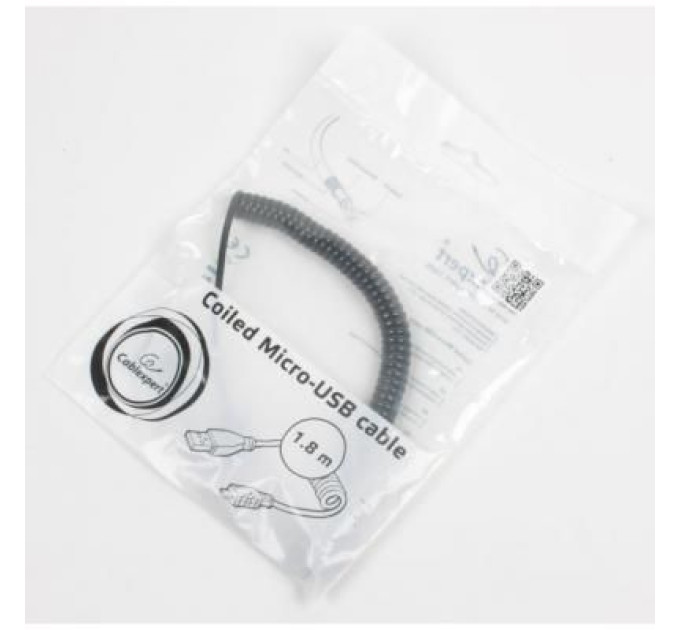 Cablexpert Кабель спіральний Cablexpert CC-mUSB2C-AMBM-6 USB 2.0 A-папа / Micro B-папа
