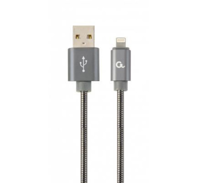 Cablexpert Кабель Cablexpert CC-USB2S-AMLM-1M-BG,  USB 2.0 А-папа/Lightning, 1.0 м.