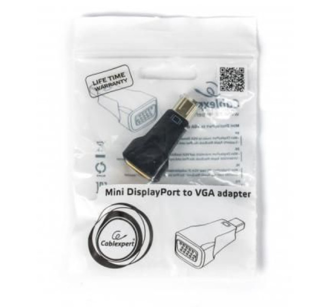 Cablexpert Адаптер-перехідник A-mDPM-VGAF-01, Mini DisplayPort в VGA