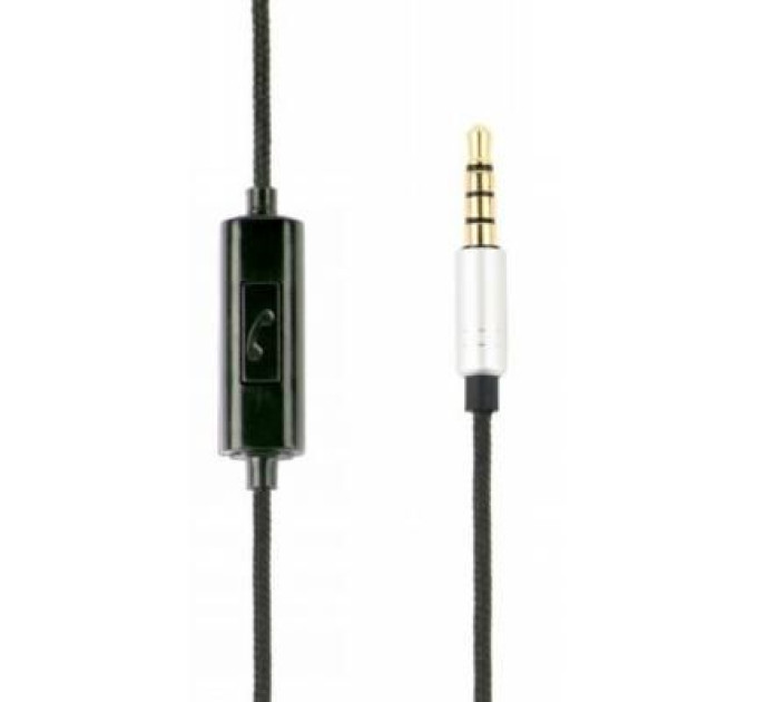 Gmb audio Вакуумні навушники з мікрофоном Gembird MHS-EP-CDG-S, металевий корпус, сірий колір