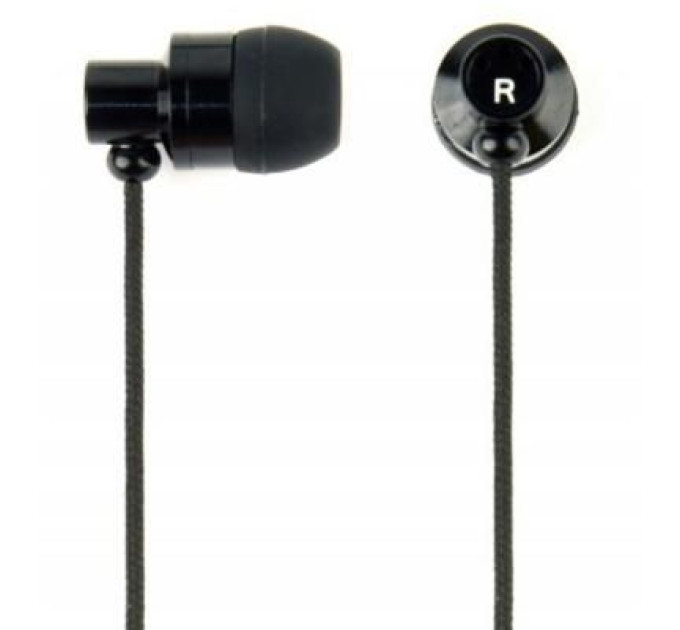 Gmb audio Вакуумні навушники з мікрофоном Gembird MHS-EP-CDG-B, металевий корпус, чорний колір