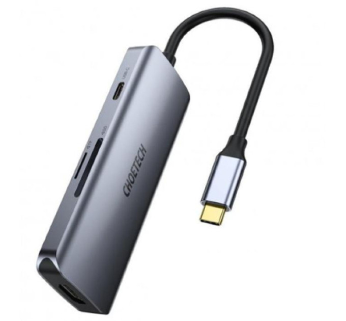 Choetech Адаптер Choetech HUB-M19-GY, USB Type-C 7-в-1