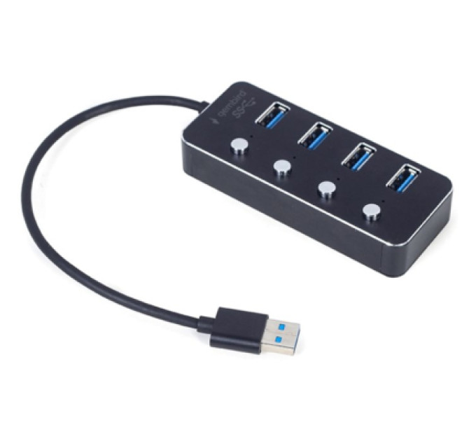 Gembird Хаб Gembird UHB-U3P4P-01 на 4 порти USB 3.0
