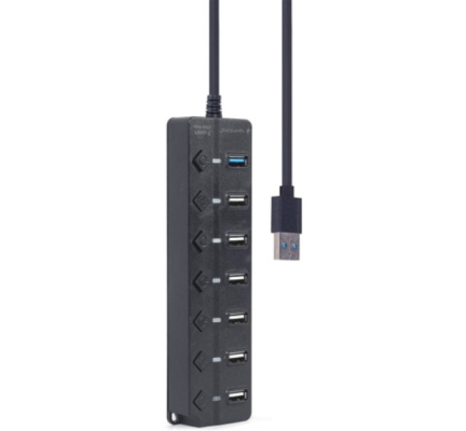 Gembird Хаб Gembird на 7 портiв (6хUSB2.0+1хUSB3.0) UHB-U3P1U2P6P-01, пластик, чорний