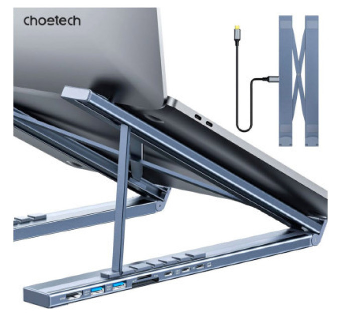 Choetech Адаптер Choetech HUB-M48-GY, USB Type-C 7-в-1