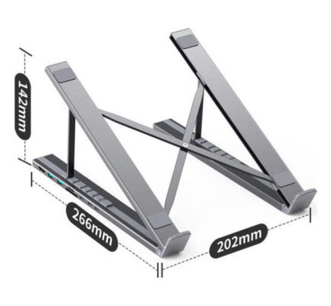 Choetech Адаптер Choetech HUB-M48-GY, USB Type-C 7-в-1