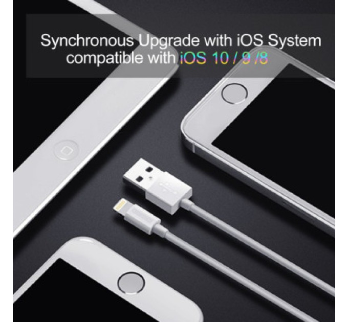 Choetech Кабель Choetech IP0027-WH, USB 2.0 А-тато/Lightning, 1.8 м.