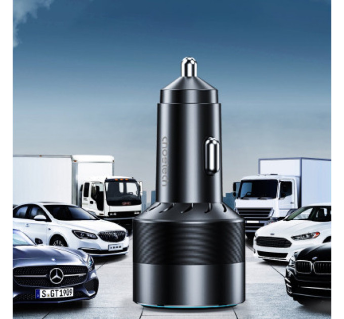 Choetech Автомобільне ЗУ TC0011-BK, 3 порти, 130Вт, QC3.0+PD, чорний