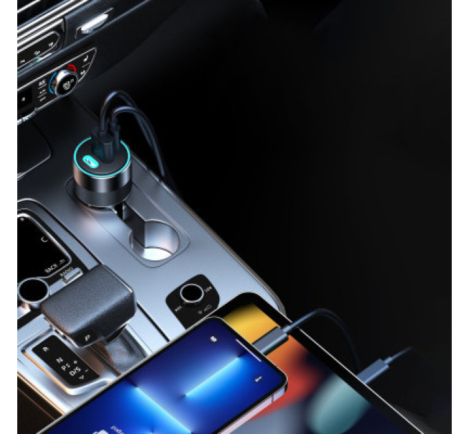Choetech Автомобільне ЗУ TC0011-BK, 3 порти, 130Вт, QC3.0+PD, чорний