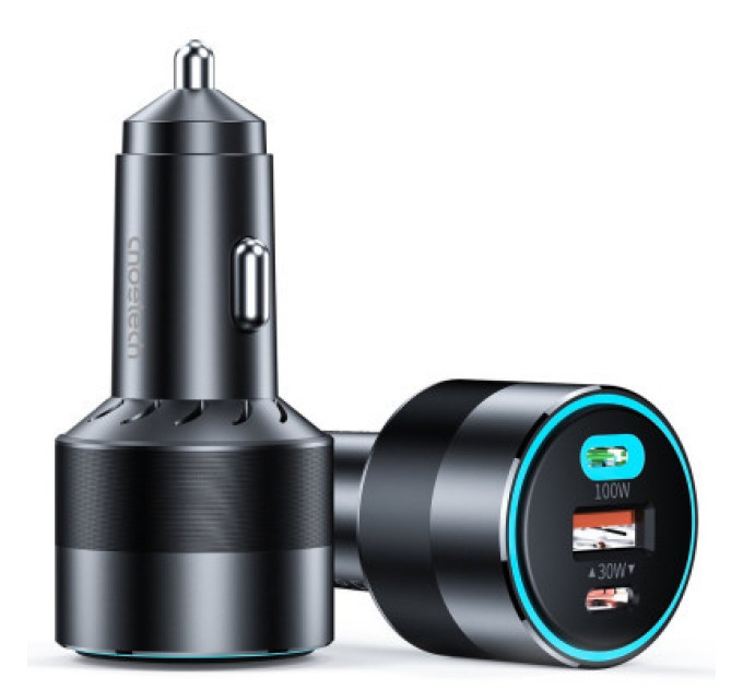 Choetech Автомобільне ЗУ TC0011-BK, 3 порти, 130Вт, QC3.0+PD, чорний