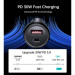 Choetech Автомобільне ЗУ TC0014-BK, 2 порти, 60Вт, QC3.0+PD, чорний