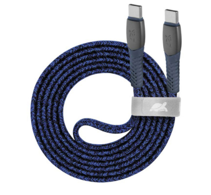 RivaCase Кабель USB 2.0, PS6105 BL12, Type-C/Type-C, 3А, 60Вт, синій