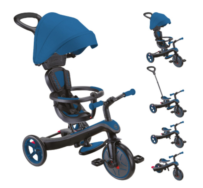 Globber Дитячий велосипед Globber Explorer Trike 4 в 1, синій (634-100)