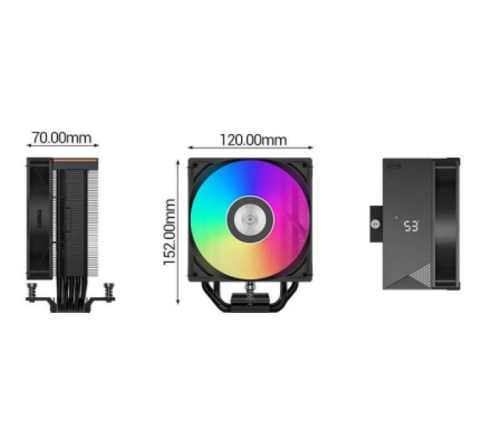 PcCooler Кулер процесорний PCCOOLER RT500 Digital ARGB BK