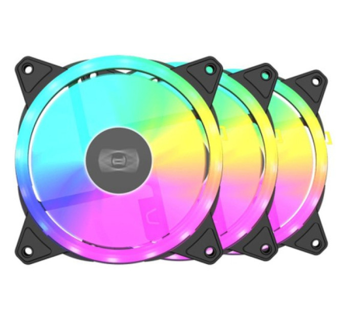 PcCooler Корпусний вентилятор PCCOOLER F3 T120 ARGB BK 3IN1