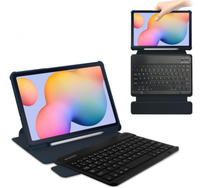 BeCover Чохол до планшета BeCover 360° Rotatable + Keyboard Samsung Tab S6 Lite (2024) 10.4" P620/P625/P627 Deep Blue (712588)