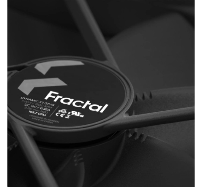Fractal Design Кулер до корпусу Fractal Design Dynamic X2 GP-18 PWM Black (FD-FAN-DYN-X2-GP18-PWM-BK)