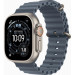 Apple Смарт-годинник Apple Watch Ultra 3 GPS + Cellular 49mm Natural Titanium Case with Anchor Blue Ocean Band (MEWH4QP/A)