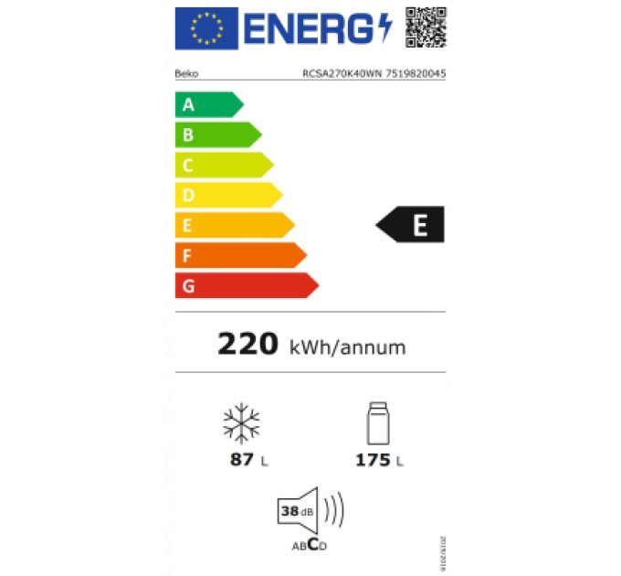 Beko Холодильник Beko RCSA270K40WN
