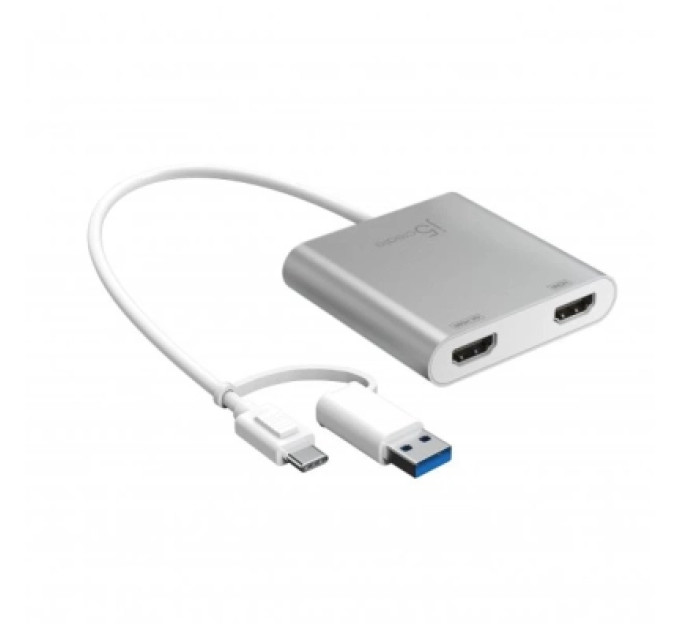 J5create Багатопортовий мультиадаптер J5create JCA365-N USB-C/A на 2xHDMI