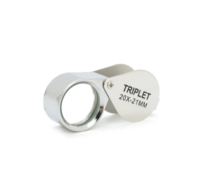 Voltronic Лупа Voltronic ручна TRIPLET 20X-21mm, складана (брелок), метал-скло, пластикова коробка. 60 * 24 * 18mm. (1152/TR20X-21)