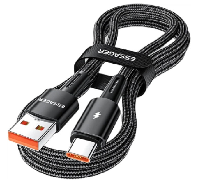 Essager Дата кабель USB 2.0 AM to USB-C 1.0m 120W black Essager (EXC120-CG01-P)