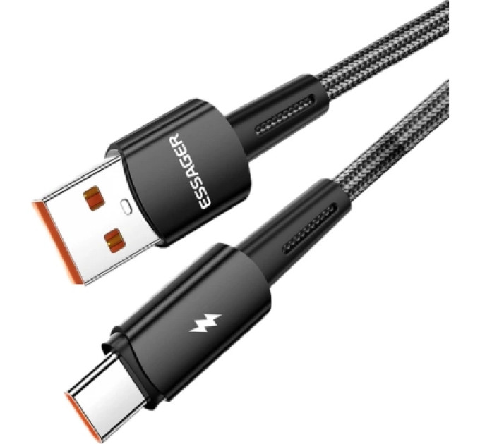 Essager Дата кабель USB 2.0 AM to USB-C 1.0m 120W black Essager (EXC120-CG01-P)