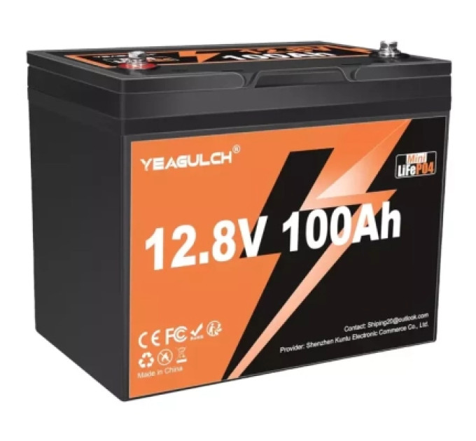 YEAGULCH Батарея LiFePo4 YEAGULCH 12.8V - 100Ah (YEAGULCH-12,8V/100Ah)