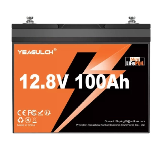 YEAGULCH Батарея LiFePo4 YEAGULCH 12.8V - 100Ah (YEAGULCH-12,8V/100Ah)
